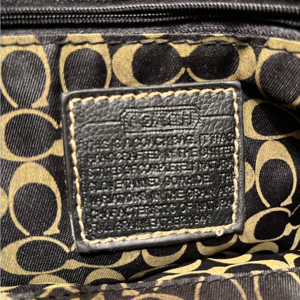 Coach Vintage Black and Gray OP Art Signature Medium Satchel Bag - Picture 7 of 15